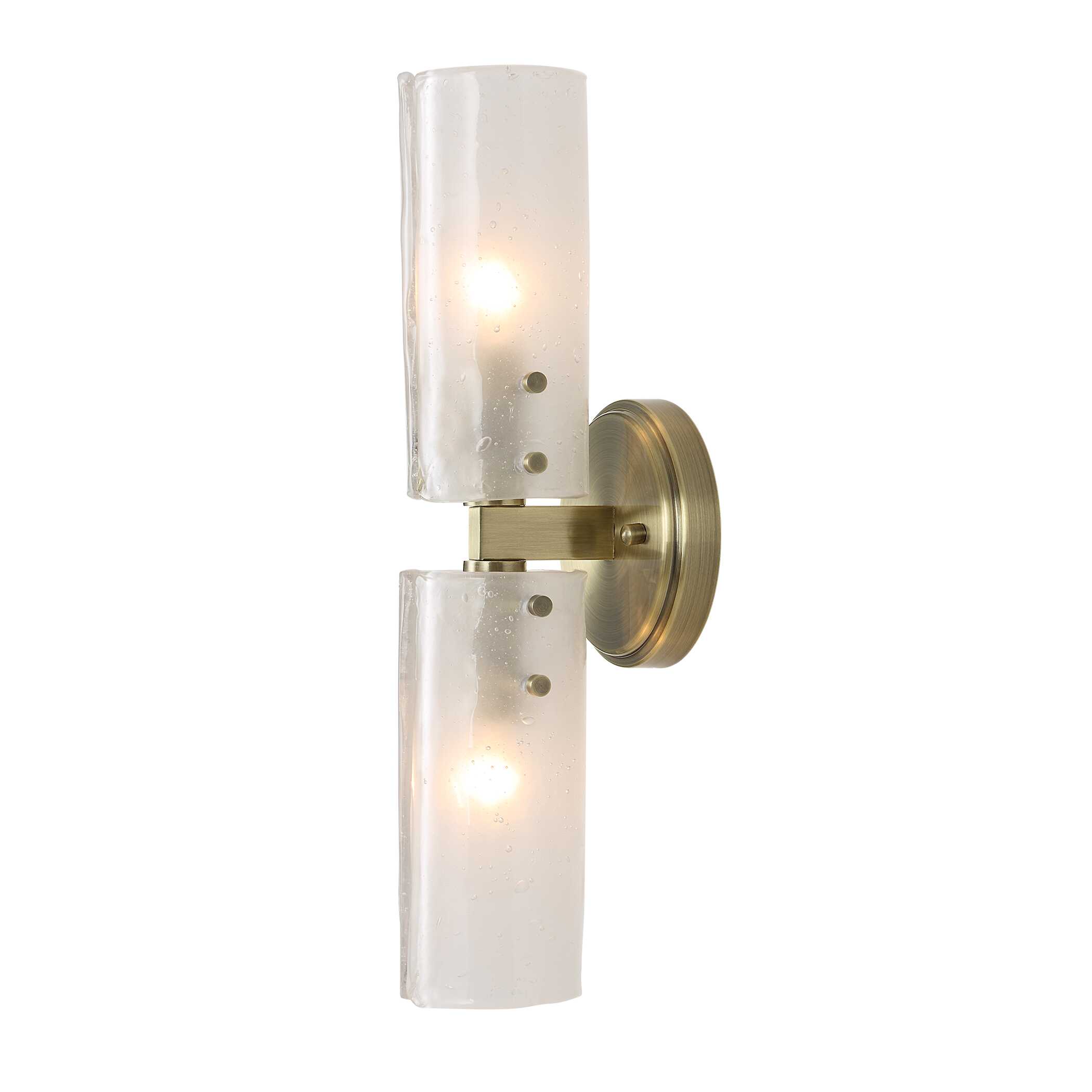 Mistie 2 Light Glass Sconce, Ceiling Light by Uttermost, 5.12" width x 17" height x 5.25" depth View 5