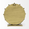 Marian  Gold Metal with Studs Round Table Clock, by Mercana, 11.02" length x 3.15" width x 11.02" height thumbnail 8
