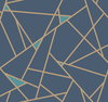 Prismatic Navy & Gold Metallic Wallpaper, by York Wall, 27' length x 2'3" width x 0.02" depth thumbnail