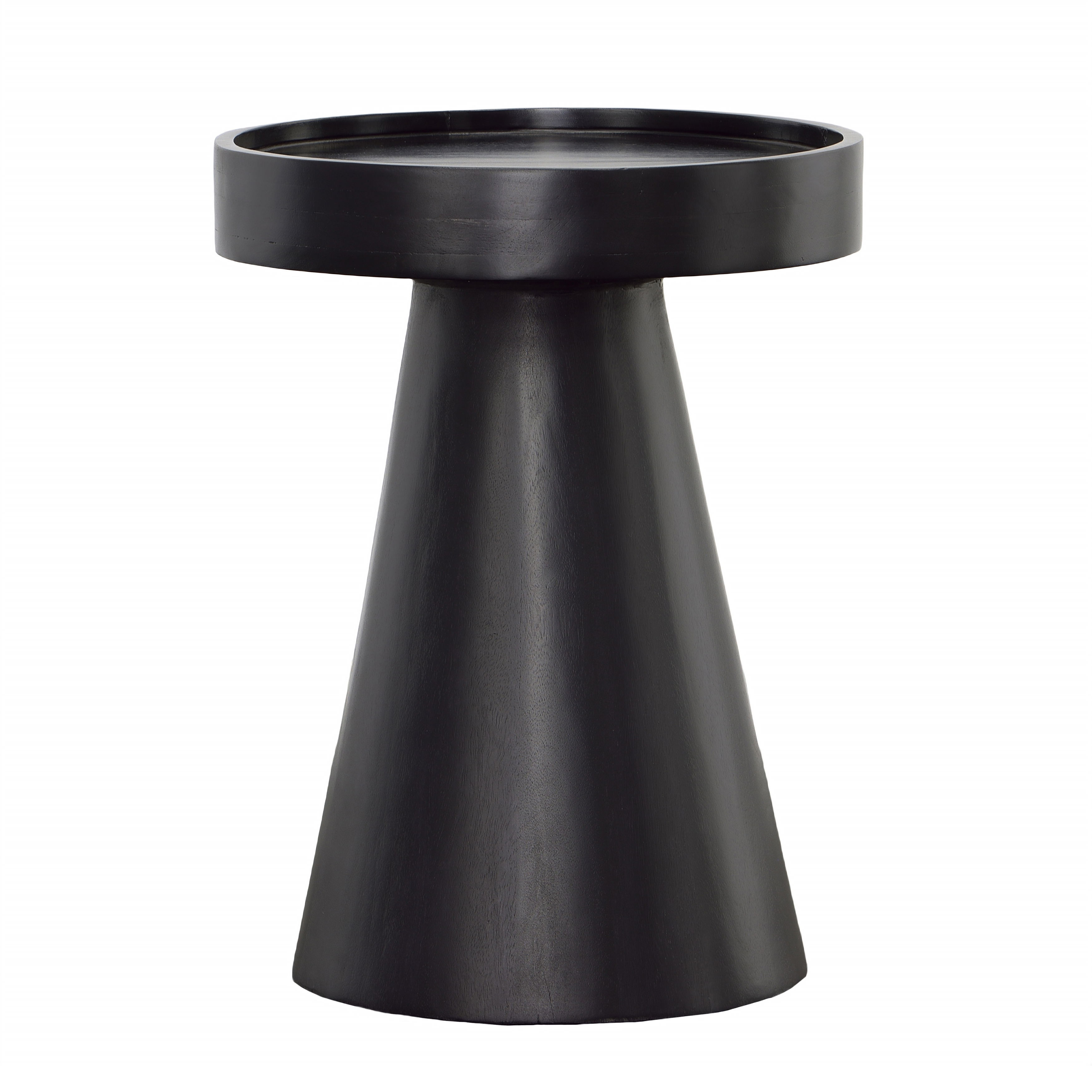 Blandon Side Table Black, Side & End Table by Dovetail, 16" width x 21" height x 16" depth View 1
