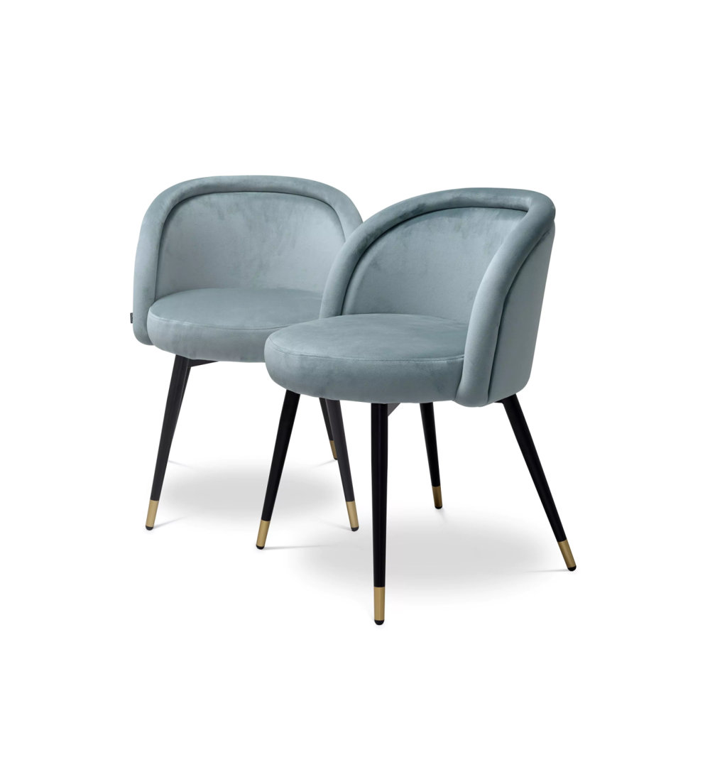 Chlo Upholstered Dining Chair, by Eichholtz USA, 23" width x 30" height x 23" depth View 1