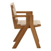Mesa Outdoor Dining Chair Cream, by Dovetail, 22.8" width x 33.15" height x 24.4" depth thumbnail 3
