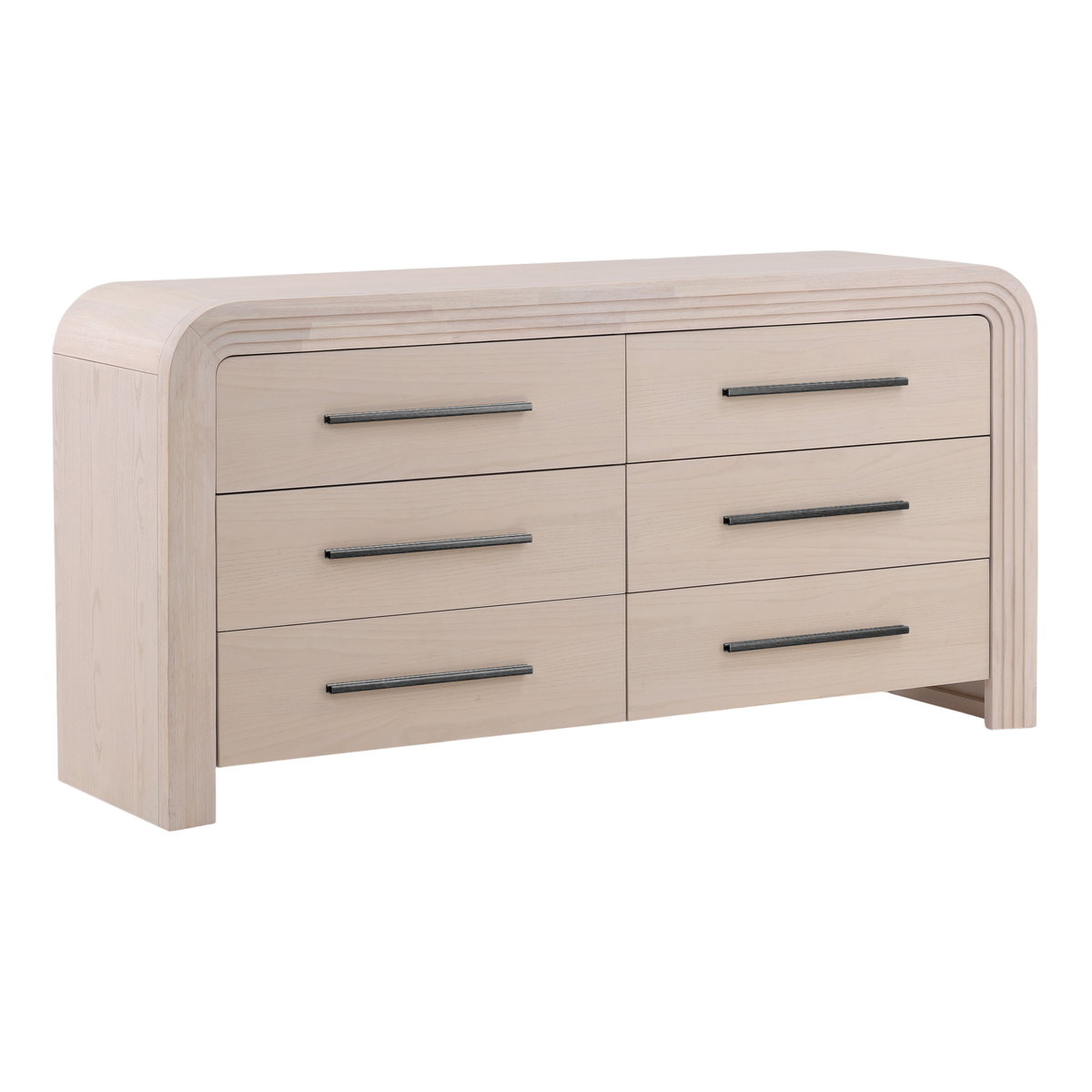 Portland Dresser Bleach Natural, by Dovetail, 68.31" width x 34.12" height x 18.18" depth View 1