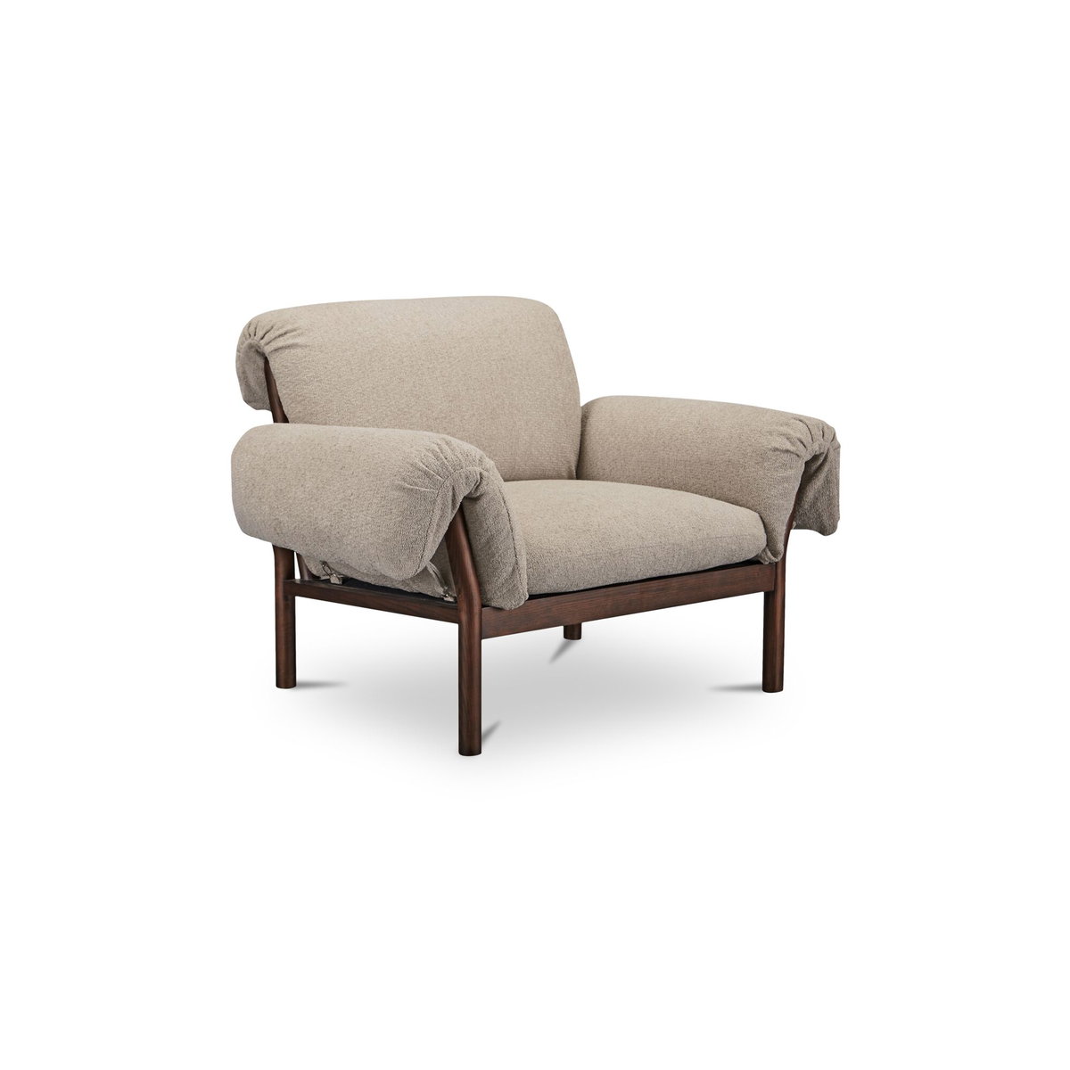 Cardero Lounge Chair Beige, Accent Chair by Moe's Home, 44.5" width x 31.5" height x 39" depth View 2
