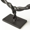 Rizwan (Small) Black Aluminum Braided Circular Object, Decorative Object by Mercana, 14.96" length x 11.81" width x 3.15" height thumbnail 8