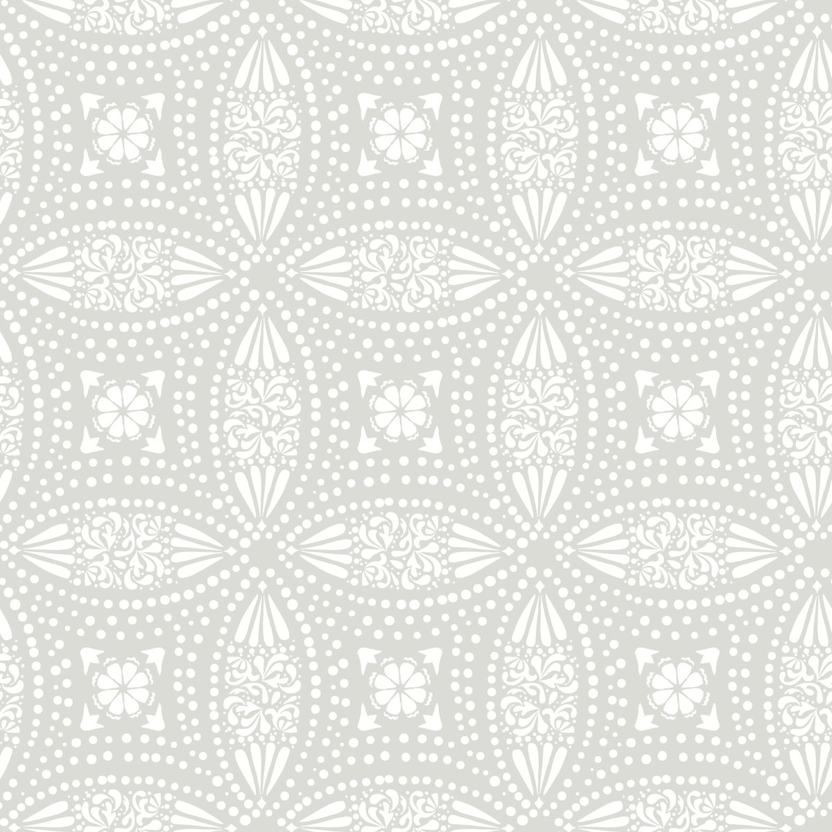 Overlapping Medallions Grey Peel & Stick Wallpaper, by York Wall, 16'6" length x 1'8.5" width x 0.02" depth