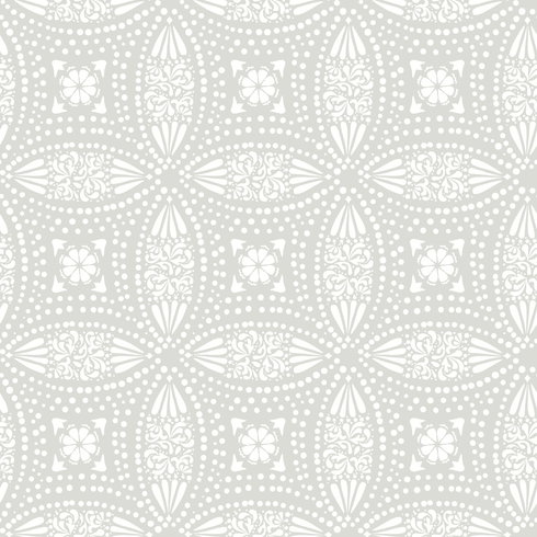 Overlapping Medallions Grey Peel & Stick Wallpaper