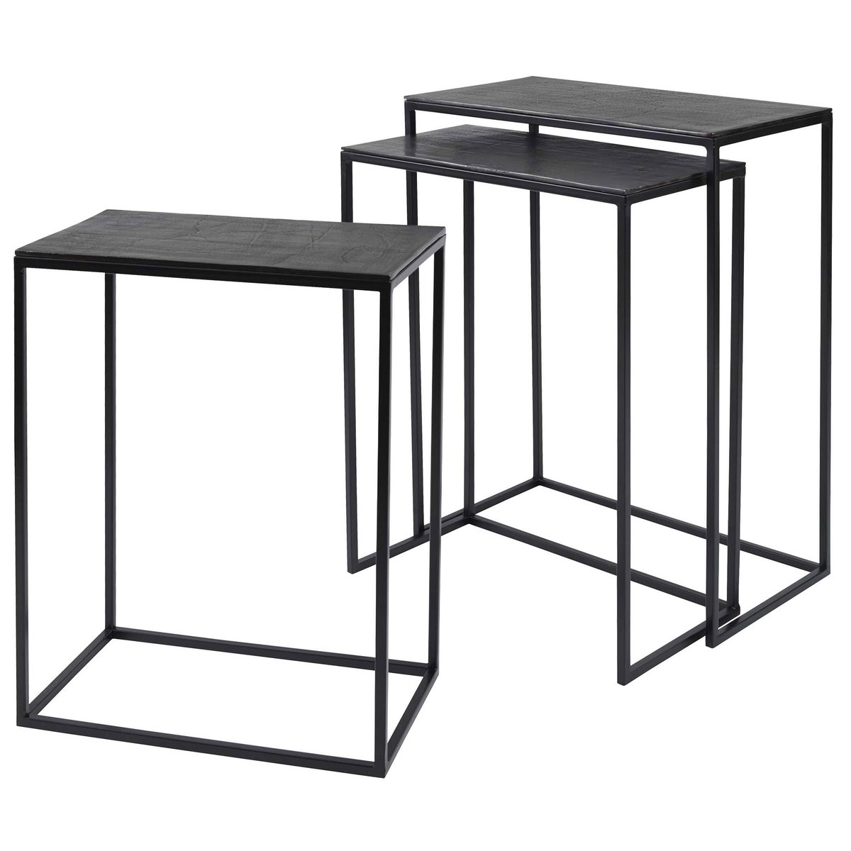 Coreene Iron Nesting Tables Set/3, Side & End Table by Uttermost, 21" width x 25.5" height x 11" depth View 5
