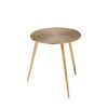 Reva III (Small) 16L x 16W Gold Round Top Cast Aluminum Accent Table thumbnail 0