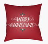Merry Christmas I Accent Pillow, Decorative Pillow by Surya, 18" length x 18" width thumbnail