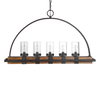 Atwood 5 Light Rustic Linear Chandelier, Linear Suspension by Uttermost, 51" width x 30.75" height x 7.75" depth thumbnail 4