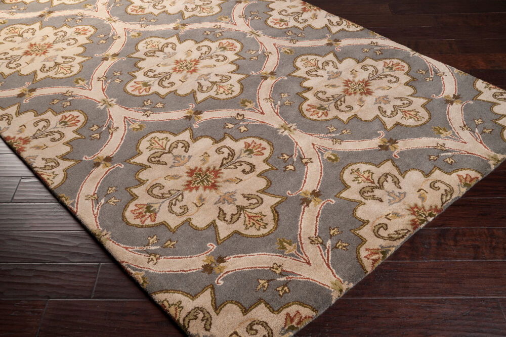 Crowne Handmade Rug, by Surya, 1'6" length x 1'6" width