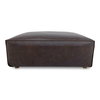 Form Ottoman Espresso Brown Leather, by Moe's Home, 31" width x 16.5" height x 40.5" depth thumbnail 1