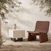 Farren Outdoor Side Table Cream, Outdoor Table by Moe's Home, 1'8" width x 1'6" height x 1'8" depth thumbnail 6