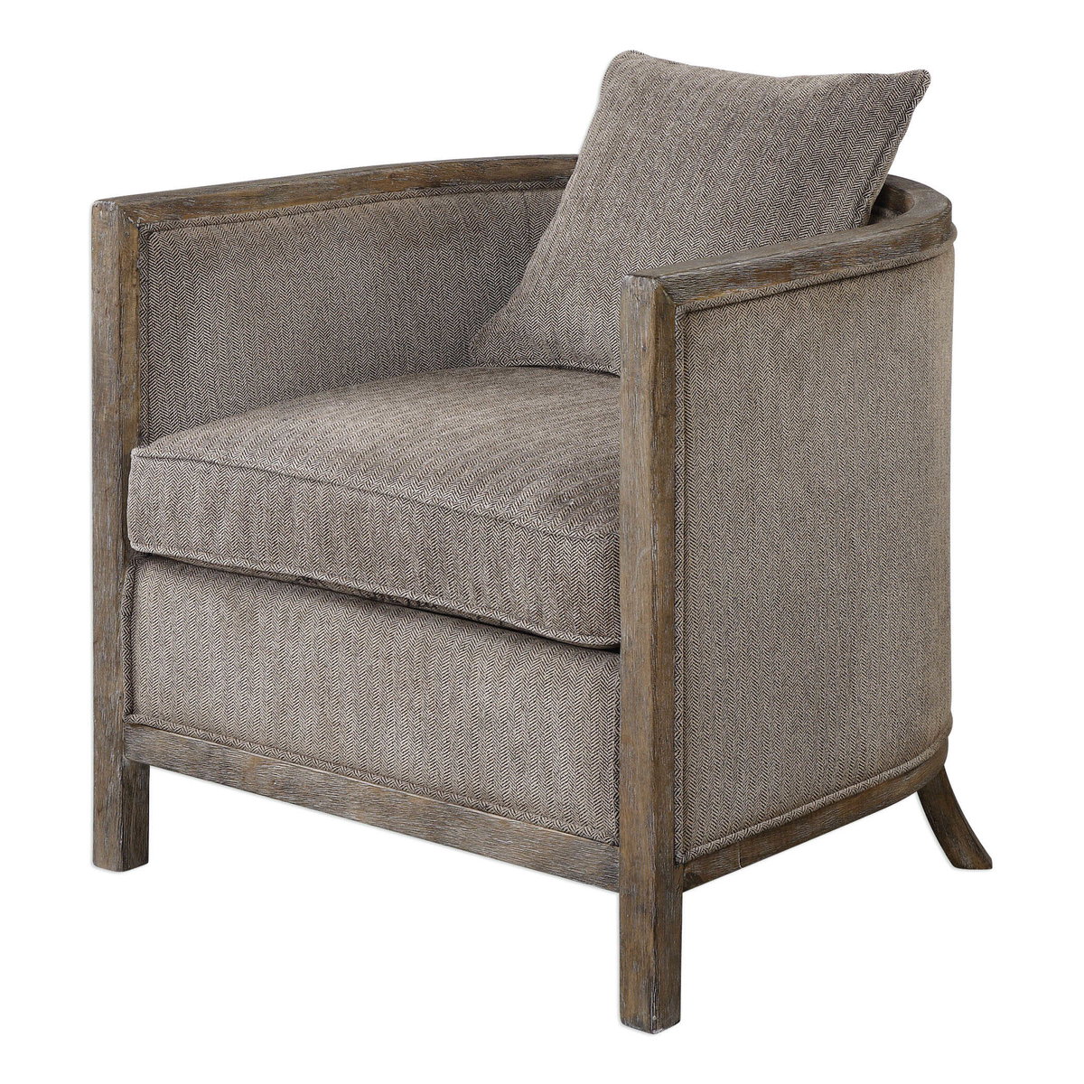 Viaggio Gray Chenille Accent Chair, by Uttermost, 28" width x 32" height x 28.5" depth View 4