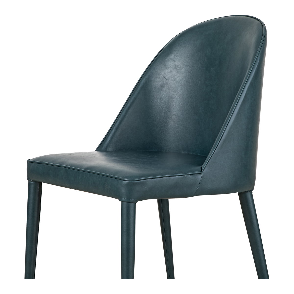 Burton Dining Chair Dark Teal Vegan Leather - Set Of Two, by Moe's Home, 18.5" width x 32.5" height x 22.5" depth View 8