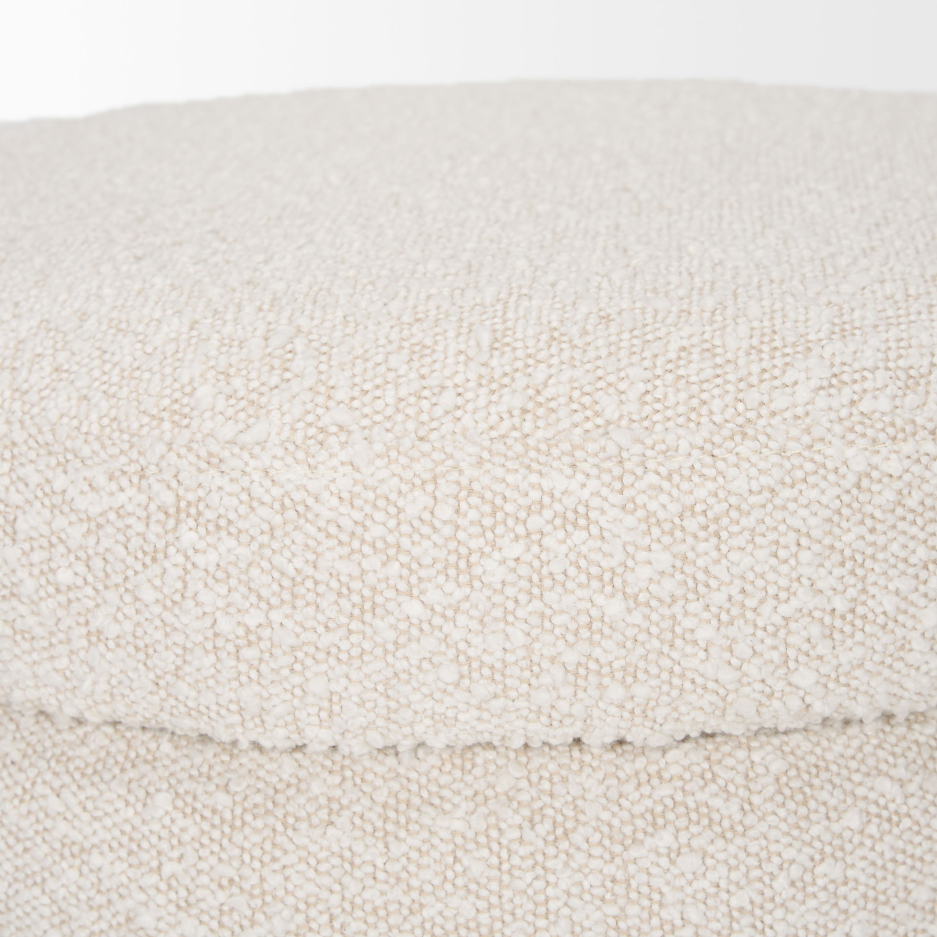 Elise Cream Boucle Upholstered Storage Ottoman, by Mercana, 18.9" length x 18.9" width x 20" height View 10