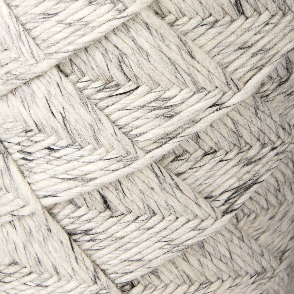 Esfera 17.7L x 15.7W x 15.7H Beige Chevron Woven Round Pouf, Ottoman by Mercana, 17.75" length x 15.75" width x 15.75" height View 6