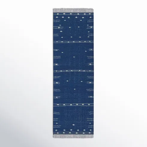 Calli Indoor/ Outdoor Geometric Blue/ White Area Rug