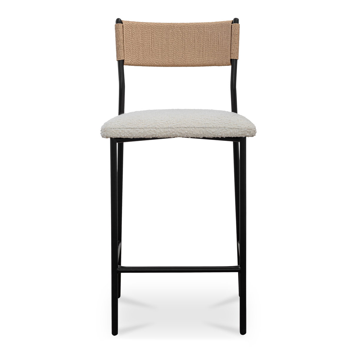 Foley Counter Stool White, Counter & Bar Stool by Moe's Home, 18.75" width x 38.5" height x 19.57" depth View 1