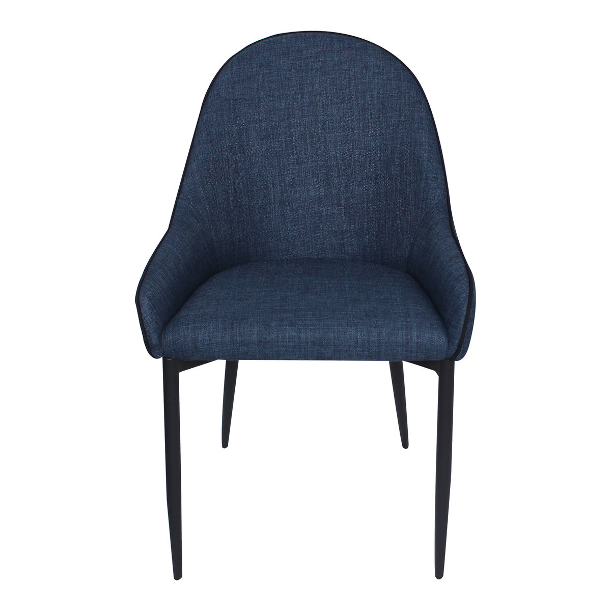 Lapis Dining Chair Dark Blue - Set Of Two, by Moe's Home, 21.5" width x 33.5" height x 24" depth View 4