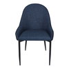 Lapis Dining Chair Dark Blue - Set Of Two, by Moe's Home, 21.5" width x 33.5" height x 24" depth thumbnail 4