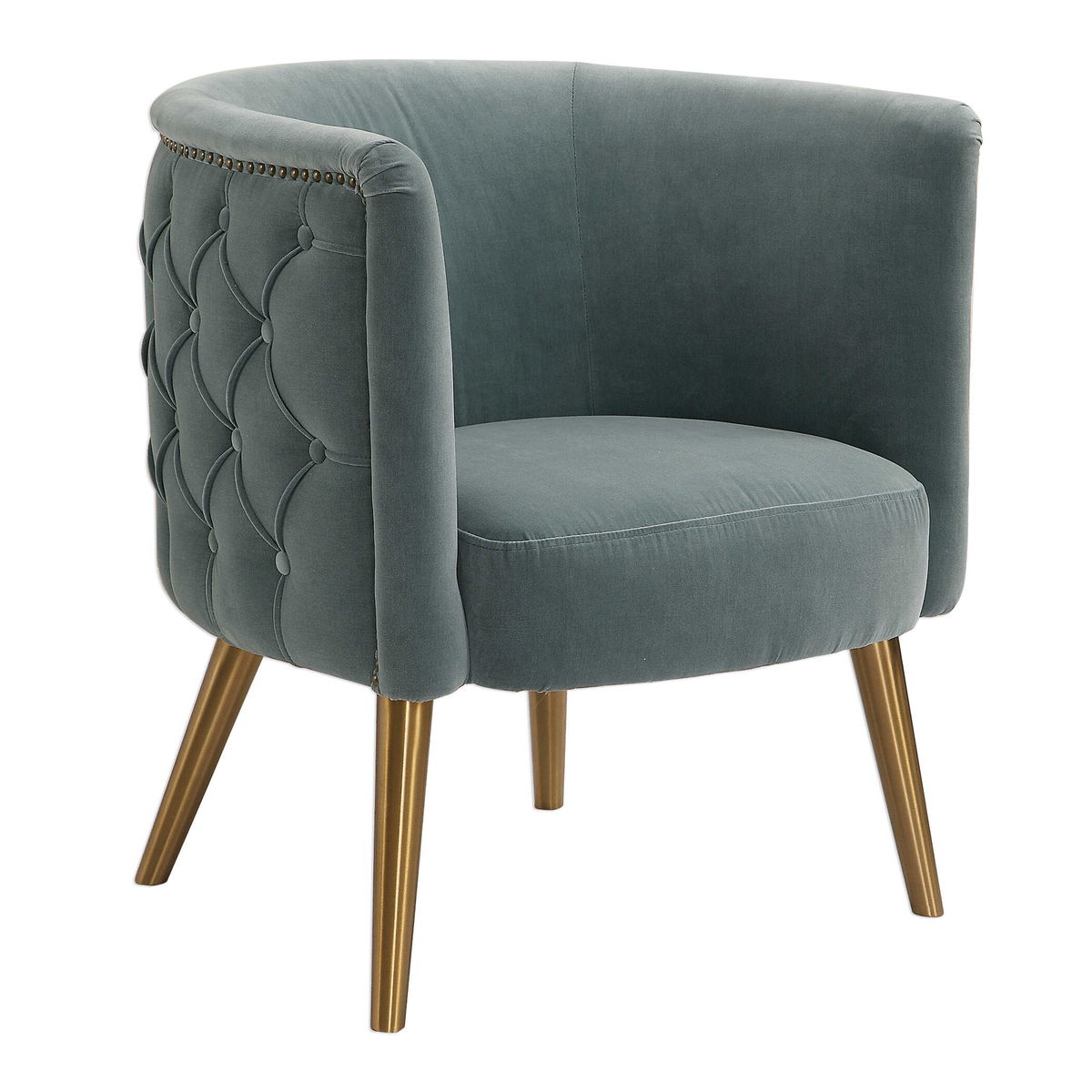 Haider Gray Accent Chair, by Uttermost, 28.5" width x 31" height x 28.25" depth View 4